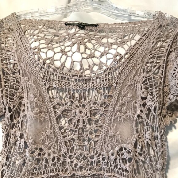 Vintage Crochet Hippie Beach Boho Cover Up Medium - Picture 4 of 10